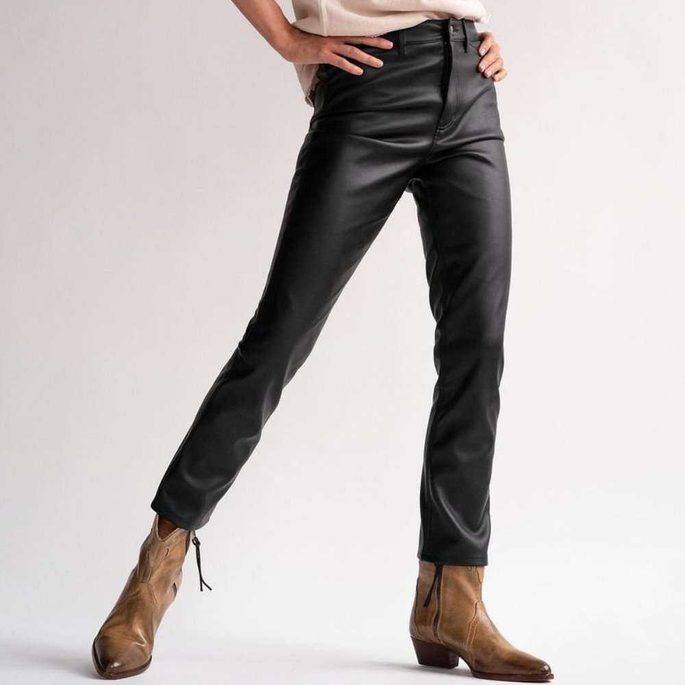 Free People - Rebel At Heart Vegan Slim Pants in Black